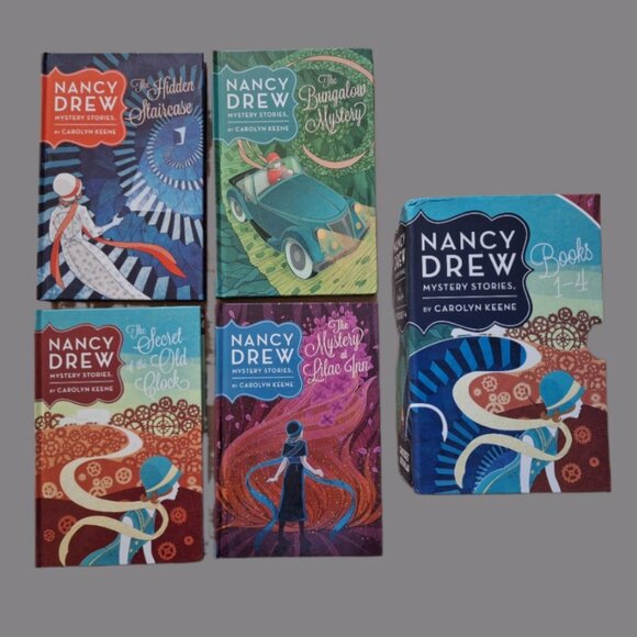 Nancy Drew Mystery Stories Books 1-4 by Carolyn Keene (2015) Box Set NIB - Picture 1 of 7